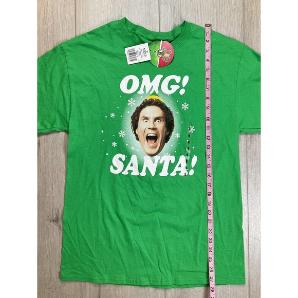 Buddy Elf T-Shirt ‘ OMG Santa ’ SZ M Adult Unisex Holiday Movie Christmas Season - Picture 2 of 13